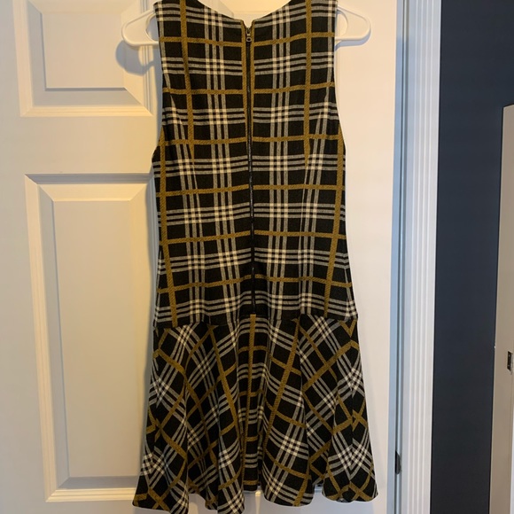 Alice + Olivia Plaid Drop Waist Dress - Picture 3 of 8